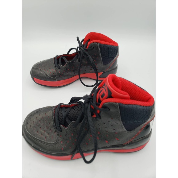 Kids shoes Adidas D Rose 3 Basketball Sneakers Black Red Size 12 - Picture 2 of 6